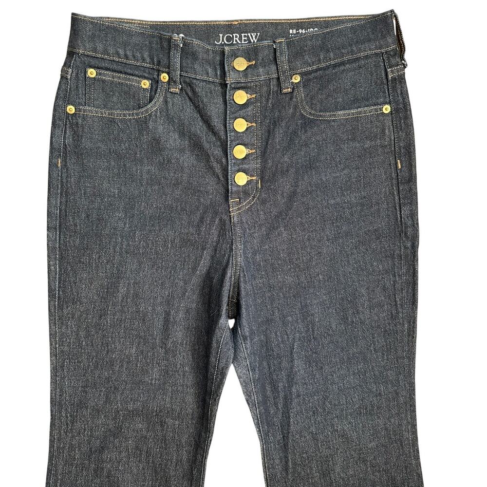 J. Crew Button-Fly High-Rise Wide-Leg Jeans in Dark Indigo - Picture 8 of 8